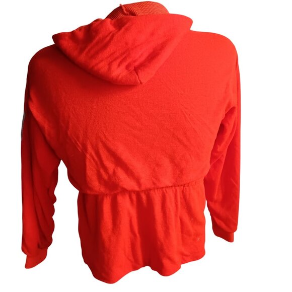 Men's Large Vintage 1980's Hoody Jacket Golden Harvest Farmer Patch Drawstring - Picture 5 of 9